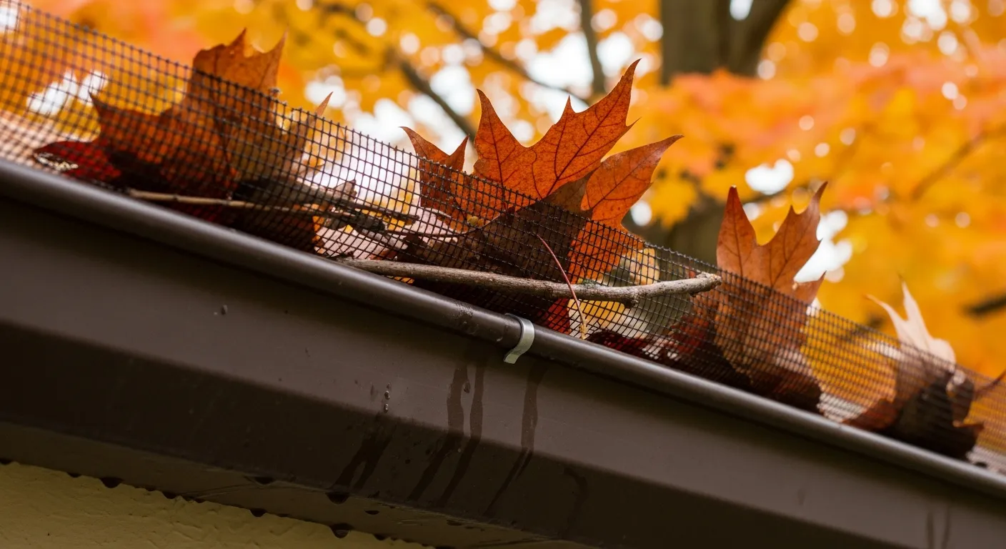 Leaf guard gutter protection system installed on a Herndon VA home