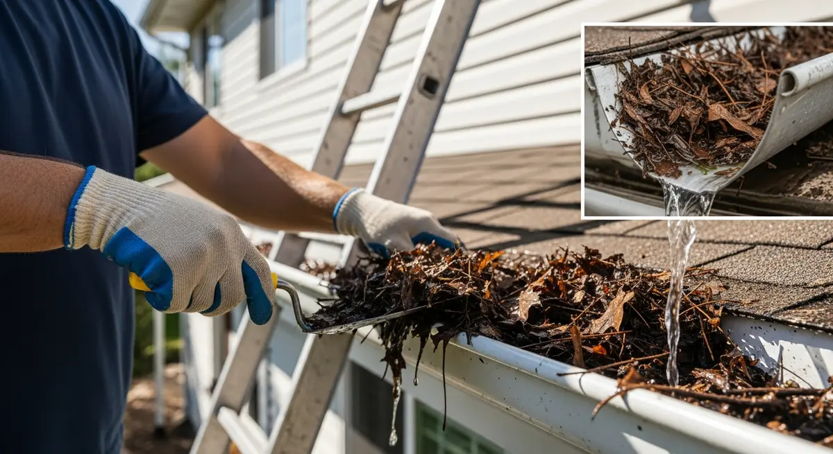 Professional gutter cleaning and repair service